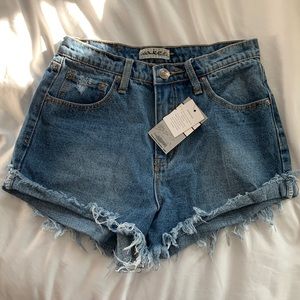 NWT Princess Polly High Waisted Jean Shorts